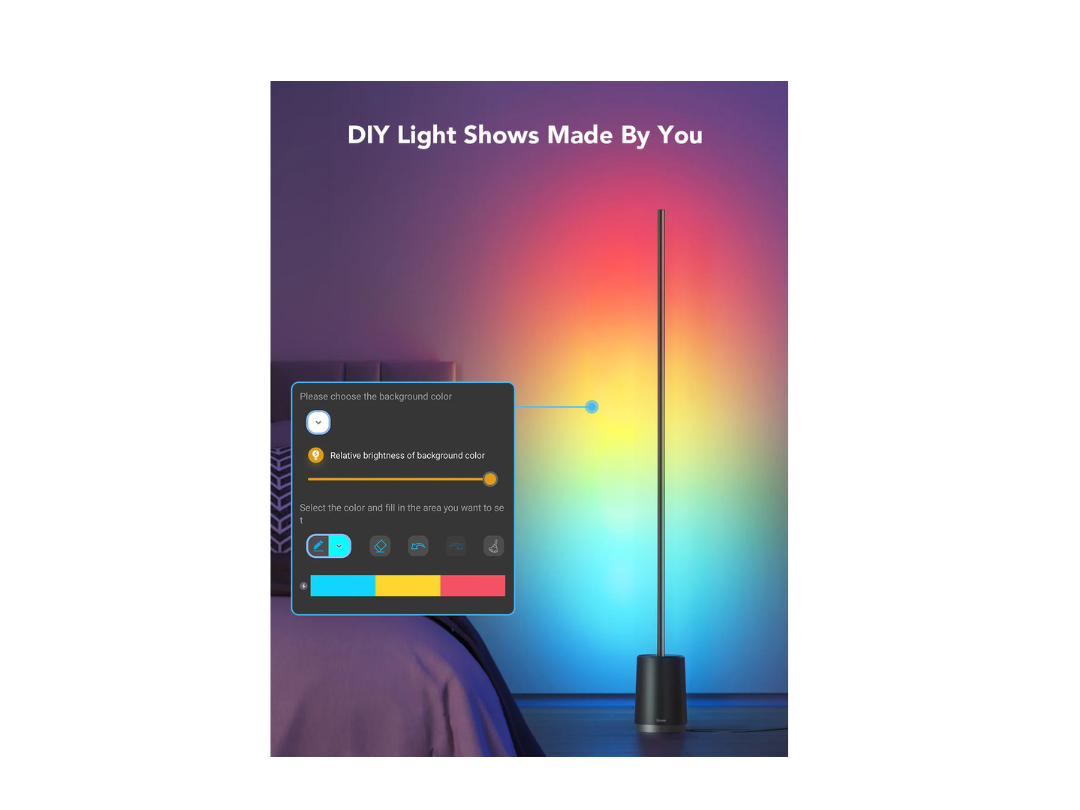 Govee Lyra Pro RGBICWW Corner Floor Lamp - black Govee Lyra Pro RGBICWW Corner Floor Lamp - black